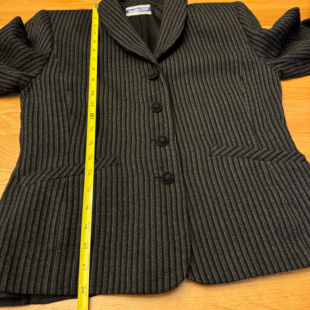 Vintage Pendleton‎ Women’s Wool Button-Up Blazer Stripes Tailored Jacket Classic - Picture 12 of 12
